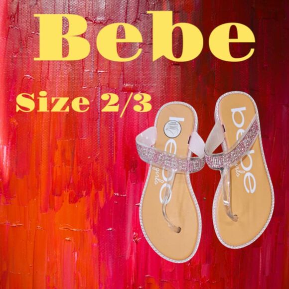 NEW BeBe Clear Ombre Sandals Girl's Size 2/3 (4468)‎ - Picture 1 of 4